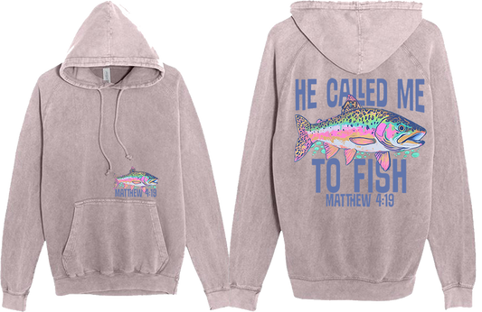 Vintage Zinc hoodie "Called to Fish"